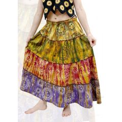 tie dye sun and moon skirt
